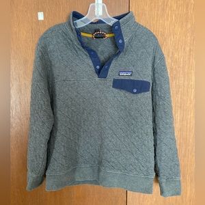 Patagonia Mens Small Organic Cotton Pullover Sweater Gray Preowned